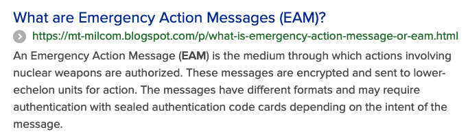 Netophath's tweet photo. @Mareq16 Post 4414 is addressed to EAM LOYALISTS. It is NOT about the EAS (Emergency Alert System). 

EAM is the messaging system used to communicate nuclear-related instructions... https://t.co/q7IAuQmZcm