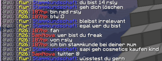 Ich will CW spielen werde dann mal wieder weggedosst
und es wird rein geprovot.
Und die Typen raffen garnichts mit cheats ist schon bissl Peinlich.
Rt?
@flexer_sxpi @yeriqaFlax @yeraqi23 <a href="/sovthwest1/">sovthwest</a>