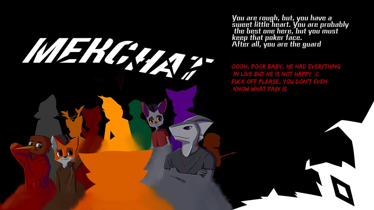 MerchatComic's tweet photo. Need some help? Call Frederick, our favorite shark!

Looking foT̵͎̺̾̽̈́h̸͍͍͙́͛̽é̵͔͙͉̽̈́y̵̡̠͕̿̐ a̸̼͕̘̔̒̕l̵̢̠̘͋̕͠l̸̘̙͍̓̚̕ m̵̡͍͓͑͊͠u̸͖̺͖̽̓͋s̵̘͔̾͋͜t̵̻̼͓͒͛͛ d̵͉͍͚͛̾͘i̵̠͚̟͛͝͠e̴̠̫̘̔̔̔, the Purple one!

Remember that guessing all species that are left = free art!

#furry #visualnovel https://t.co/e3wN79k6wl