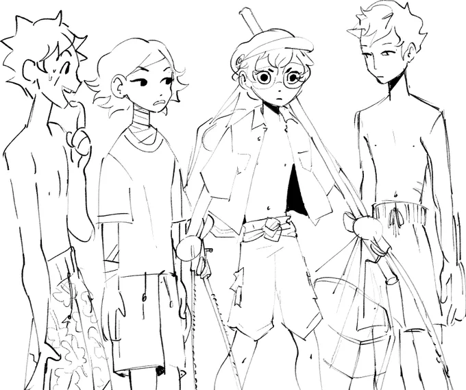 Maybe I'll draw the boys another time but until then. They are fishing in the meantime 