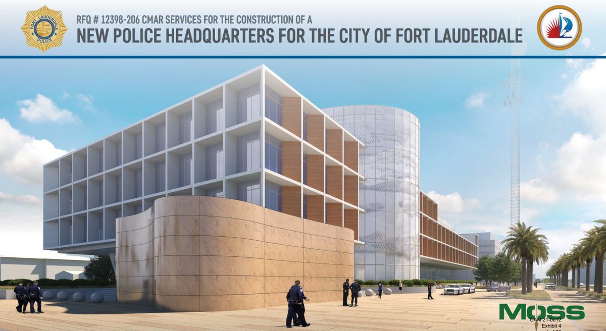 DeanTrantalis's tweet image. The City Commission has approved @mossconstruct for providing pre-construction services of the design of the FLPD's new HQ. This includes constructability reviews of design docs, sustainable strategy recommendations, and more. The full details at bit.ly/3hOvhU5.