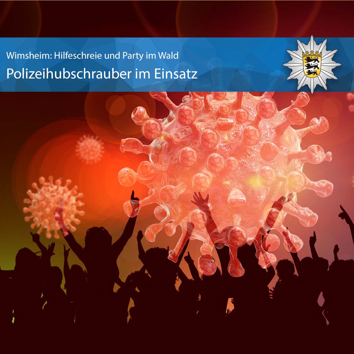 PolizeiPF's tweet photo. +++ Polizeihubschrauber im Einsatz +++
#Wimsheim
Hilfeschreie aus dem Wald in der Nähe des Sportplatzes lösten am Donnerstagabend gegen 18.05 Uhr einen größeren Polizeieinsatz aus.
Hier gehts zur PM: https://t.co/vDZ7yM9ywU https://t.co/rfCTrGKW18