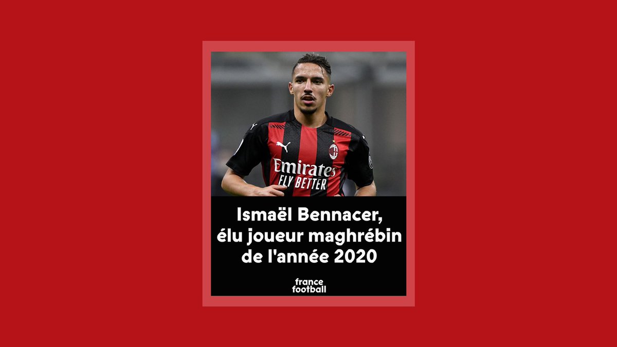 IsmaelBennacer's tweet photo. Fier d'avoir été élu joueur maghrébin de l'année 2020, merci à tous pour vos votes 🙏🏽 @francefootball https://t.co/qeHF6c00V7