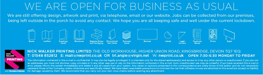 NickWalkerPrint's tweet photo. ✨ 𝗪𝗲 𝗮𝗿𝗲 𝗼𝗽𝗲𝗻 ✨⁣
⁣
Open as usual throughout the current lockdown, offering design, artwork and print via telephone, email or our website 😁⁣
⁣
To avoid any contact jobs can be collected outside from our porch 😷  ⁣

#open #digital #printing #printers #design⁣ https://t.co/fgDEXoN24Z