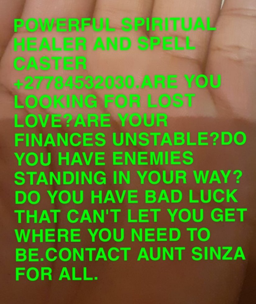 Spiritual healer to Bring back lost love,Win court cases,Money spells,Win tenders,Family cleansing,Remove badluck,sandawana oil Call/WhatsApp Mama +27784532030
#DateMyFamilly