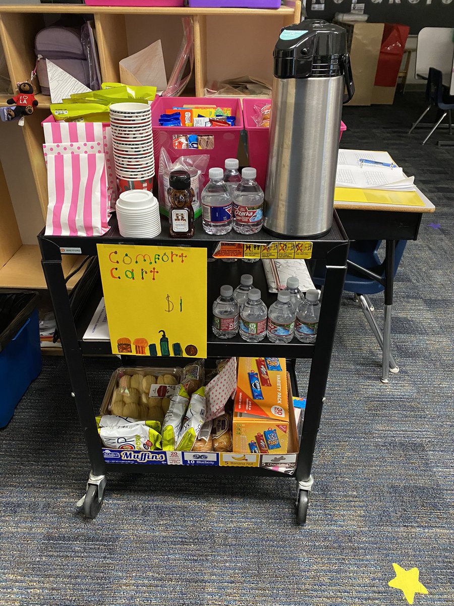 LSmithsclass801's tweet photo. Room 801 “Comfort Cart” is ready for its first week at @RhoadsRockets. I can’t wait for my kiddos to practice social skills, peer to peer work, and steps within an activity. https://t.co/1hp80ySpWL