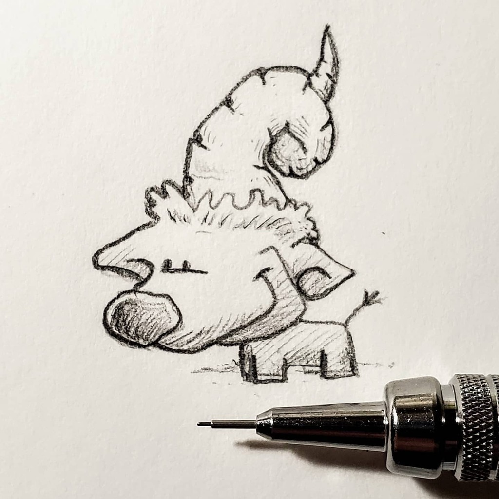 _jarsenault's tweet photo. This little creature is always having to explain that it's not a Santa hat... It's a horn. Doesn't seem to mind though. Speaking of.... only 351 days until Christmas!
.
Happy Friday 😁
.
.
.
#jasonsdoodles #cartoons #design #penandink #fridaymornings #creature #tattoo #pendoo… https://t.co/oLSWYg1Ljv