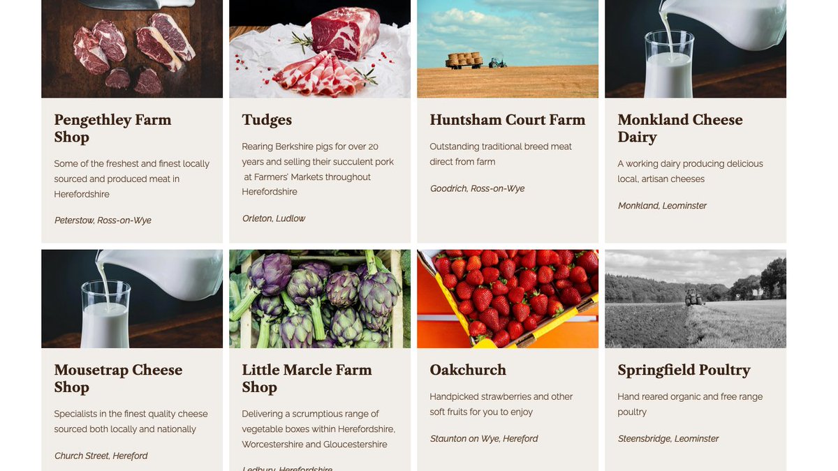 Our Local Food Directory covers the whole country and is a handy list of local suppliers providing delicious British produce.

Here is the selection in Herefordshire. See something you like? Check out the whole directory here ⬇️

lovebritishfood.co.uk/local-food-dir…