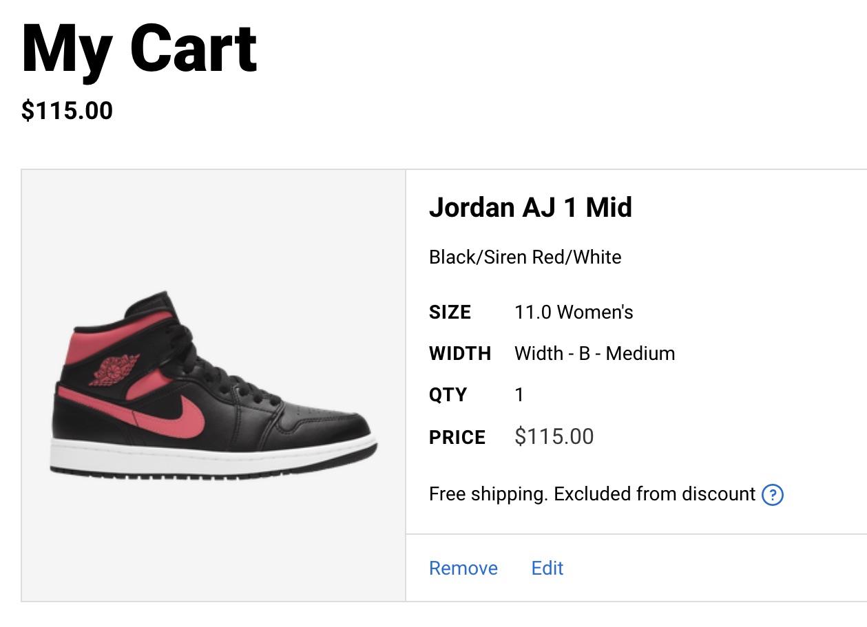 J23 Iphone App Women S Jordan Aj 1 Mid Black Siren Red White On Foot Locker Link T Co Jk4xpxuub9