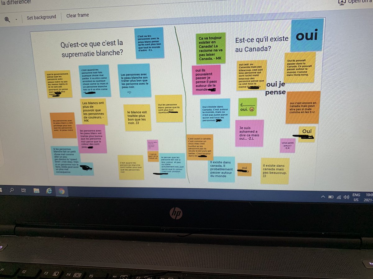 Continuing our #antiracism & #allyship work! Discussing the #CapitolRiots. We compared the insurrection 2 the peaceful protests of the #BlackLivesMatter movement as well as #whiteprivilege & #WhiteSupremacy. @tdsb @TDSB_fsl #OntEd