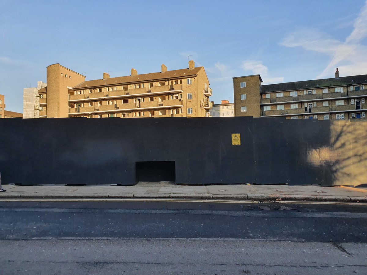 The40something2's tweet photo. Hey @mayorofhackney and @BerkeleyGroupUK. Looks like it's been pretty quiet so I just wanted to remind you this is where the @happymantree used to stand.  Remember it? You felled it in an act of ecocide along with other healthy mature trees so you can build flats which are mainly https://t.co/5CffvvbYqg