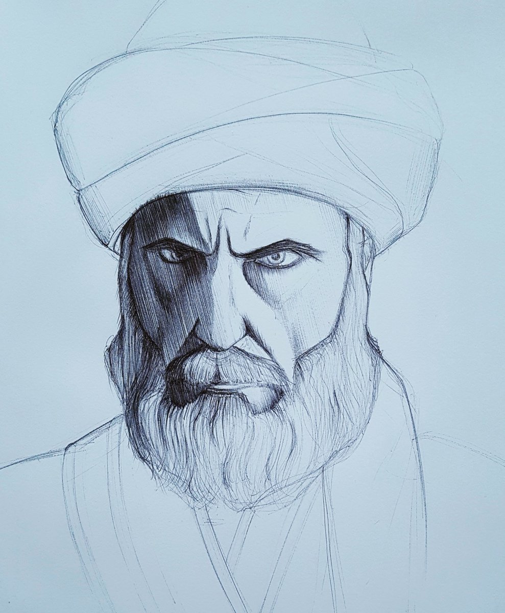 BolukbasiGuner's tweet photo. Another sketch of the assassin leader Hasan Sabbah from the tv series @UyanisSelcuklu, sketch in progress, @emrekonukk #UyanısBueyuekSelcuklu #uyanisbuyukselcuklu #uyanıs #hasansabbah #gürkanuygun #artwork #sketch #bicpenart #selcuklu #AssassinsCreed https://t.co/nlOc9TP8oR
