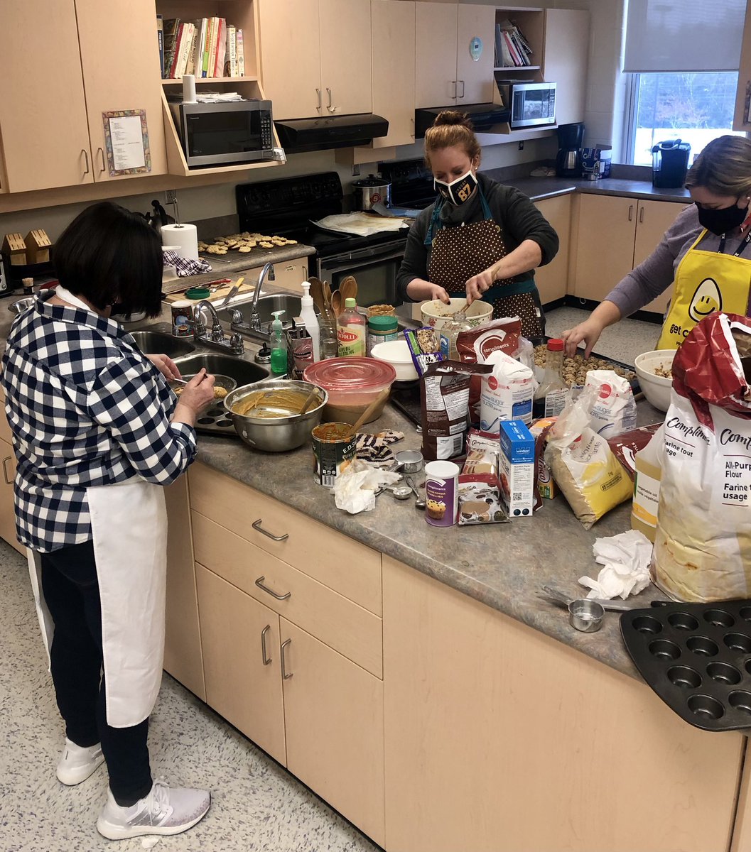 Members of our SRHS Wellness team took time during this Professional Learning Week to try new recipes and prepare snacks for the breakfast program and to fuel our kids during exam week #watchuslearn @TCRCE_NS