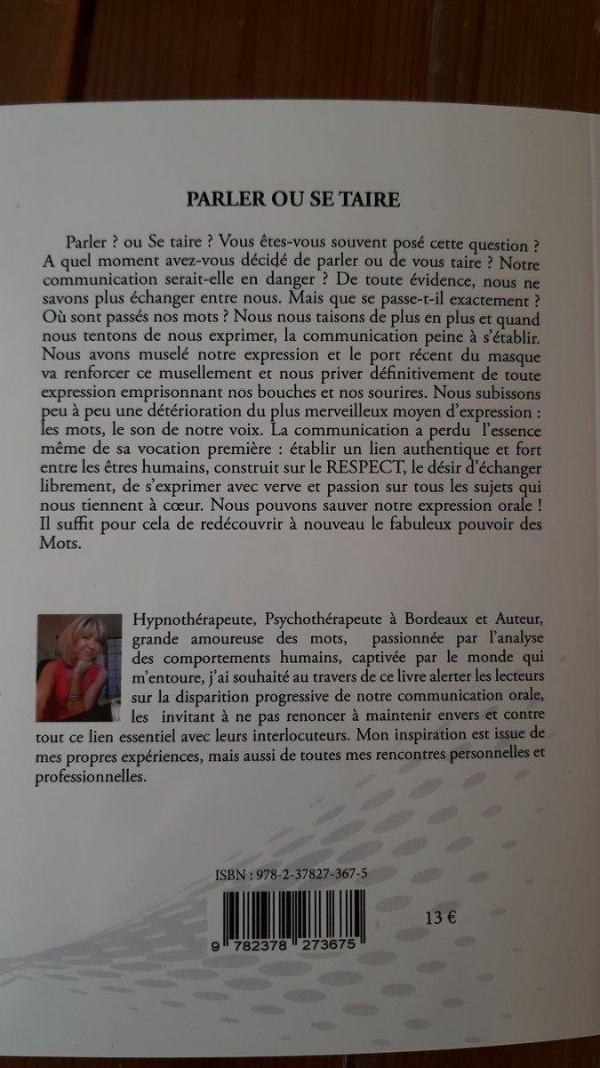 mpbonamy's tweet photo. 👋Voici un aperçu du sujet de mon livre : 
PARLER OU SE TAIRE
qui vient de paraître aux Editions Spinelle.
 Cette 4ème de couverture vous inspire t'elle ? https://t.co/3ANiSRWfFt