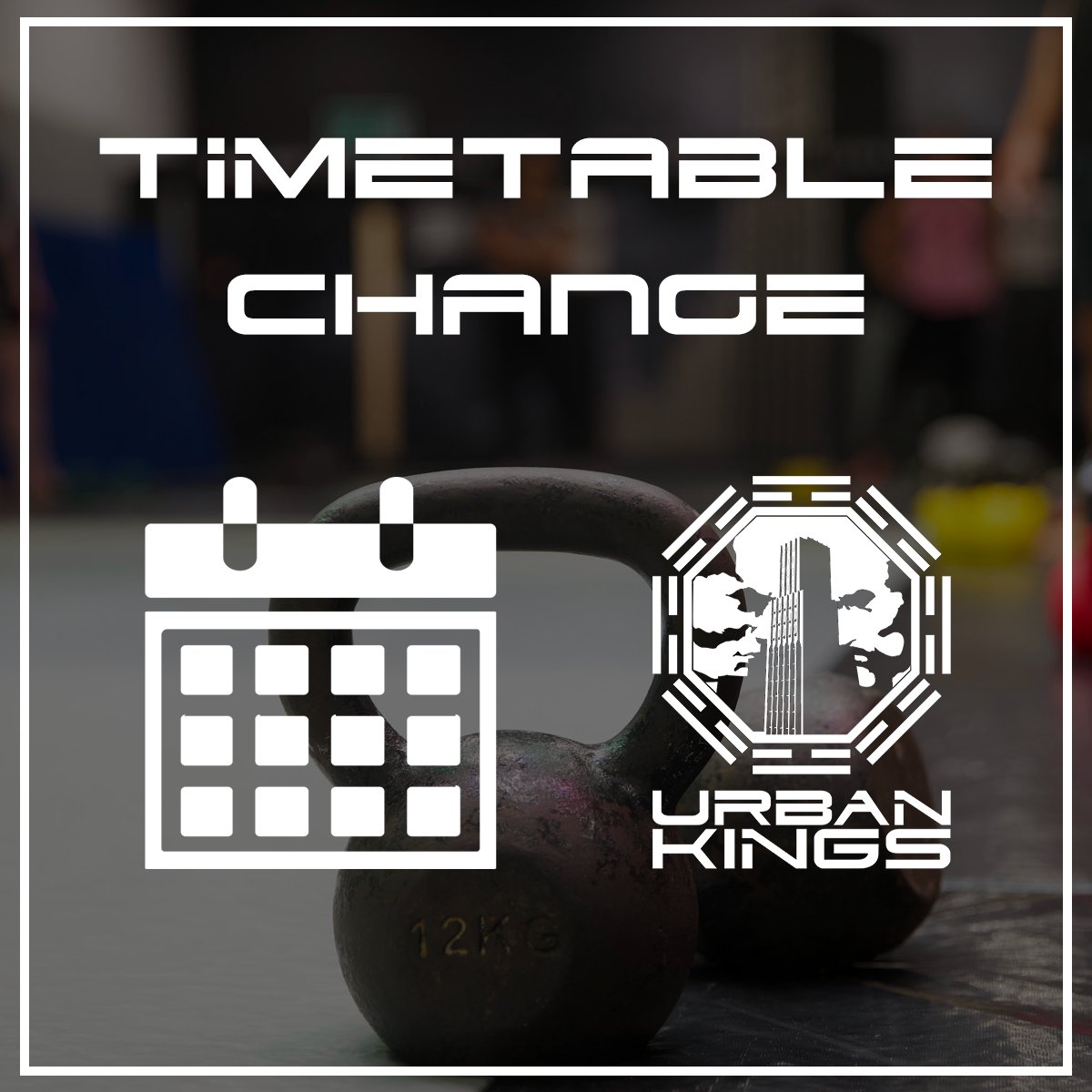 Online members: We have made a quick change to our online timetable:

We have added a Kettlebells class with Simone to Monday at 7PM - starting from this Monday.

We have also removed Simone's Conditioning class from Wednesdays.