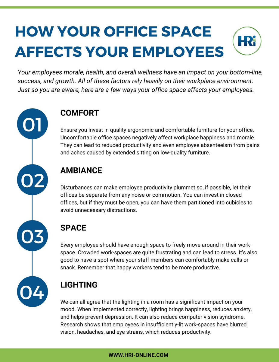 HRi_Crofton's tweet photo. Your office space can either make or break your productivity. The following tips can be applied to the corporate office, or your office at home!

#HumanResourcesinc #WherePeopleMatter #HRi #OfficeTips #HomeOffice https://t.co/0eKcIMxQww