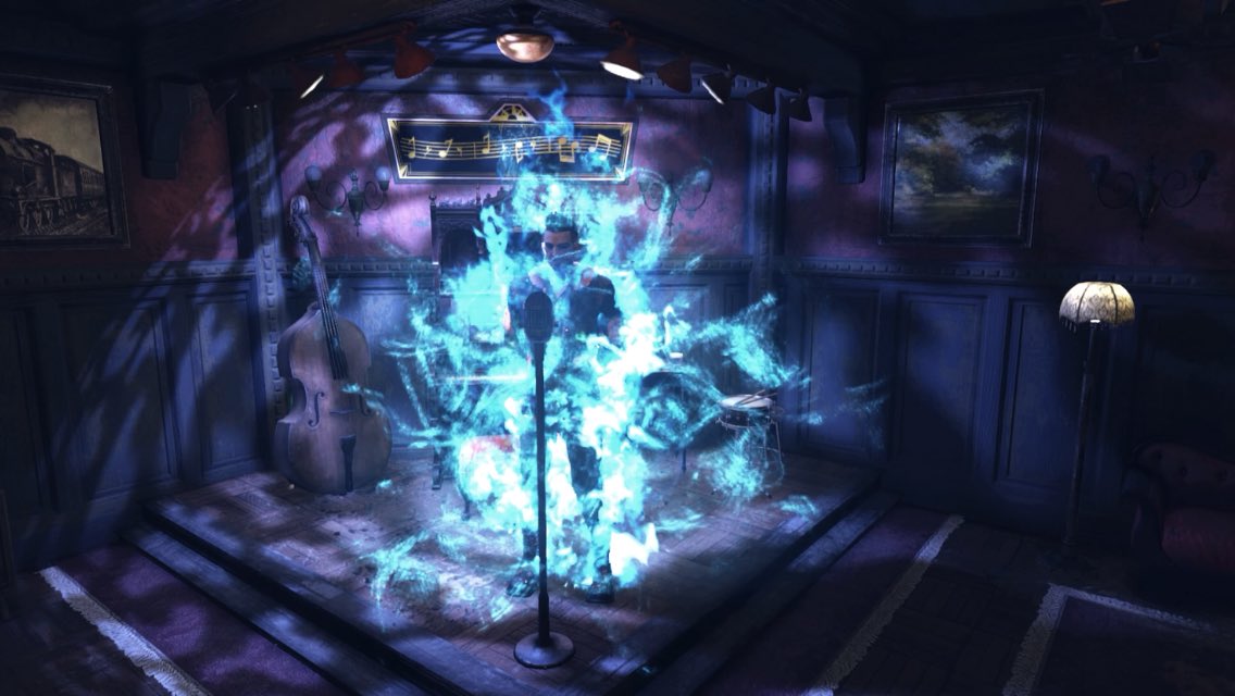 jd_author's tweet photo. #Fallout76 toon based on @black_killian glitched in vaporized animation - like a ghost. Talk about meta. #gaming #spooky https://t.co/ZB7fndhsew