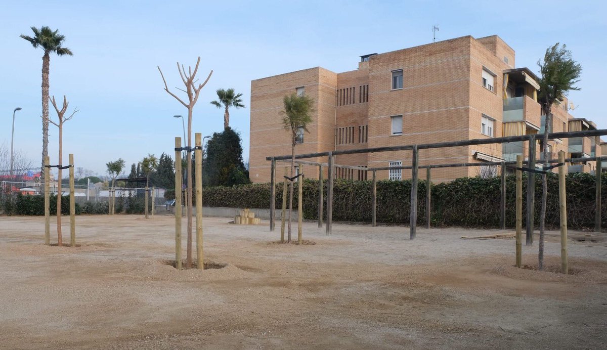 Finalitzada la intervenció per naturalitzar un dels patis de l'escola <a href="/Santfrandassis/">ESCOLA SANT FRANCESC D'ASSÍS</a> de #SantJoanDespi. Ara disposa d'una pantalla vegetal i s'han plantat arbres i arbustos que ajuden a fer ombra. Apostem per la creació de patis naturals per estimular el joc creatiu.