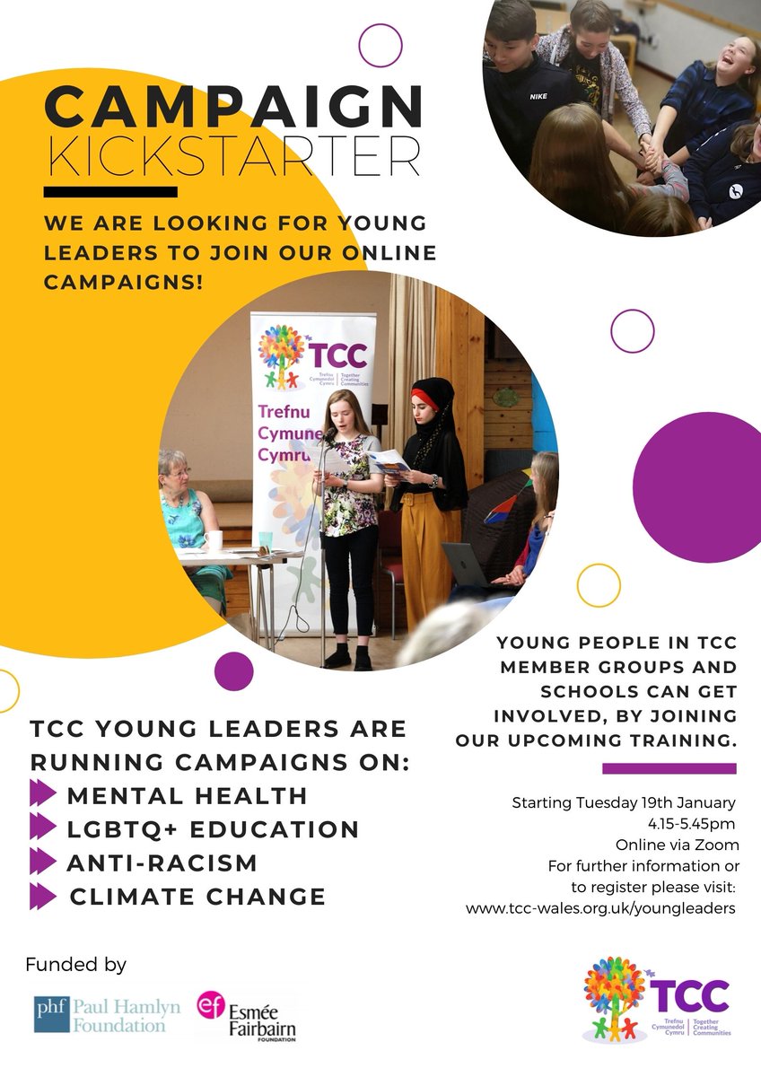 Hawarden High School (@hawardenhs) on Twitter photo Together Creating Communities are running campaigns on: #MentalHealth #LGBTQ #Antiracism #Climatechange. Young people can join TCC's upcoming Campaign Kickstarter Training. More details here: tcc-wales.org.uk/youngleaders or on our website: hawardenhigh.org.uk/tcc-together-c… Together Creating Communities are running campaigns on: #MentalHealth #LGBTQ #Antiracism #Climatechange. Young people can join TCC's upcoming Campaign Kickstarter Training. More details here: tcc-wales.org.uk/youngleaders or on our website: hawardenhigh.org.uk/tcc-together-c…