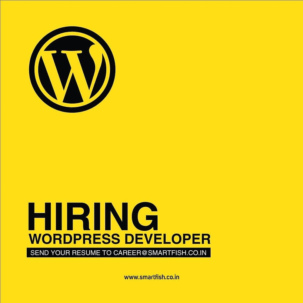 90Prakashthakor's tweet image. Hiring wordpress developer on urgent basis. 

Send Your #Resume 
 E-mail :- Career@Smartfish.co.in
#SmartfishDesigns

#wordpressdeveloper #wordpress #VacancyAnnouncement #jobvacancy #jobsinahmedabad