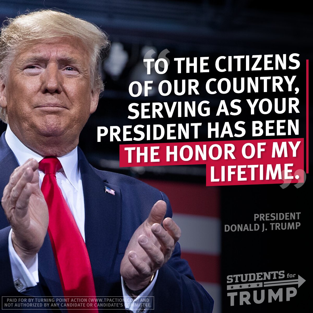 TrumpStudents's tweet photo. We love President @realDonaldTrump 🇺🇸 https://t.co/BGi2Qh7UmV