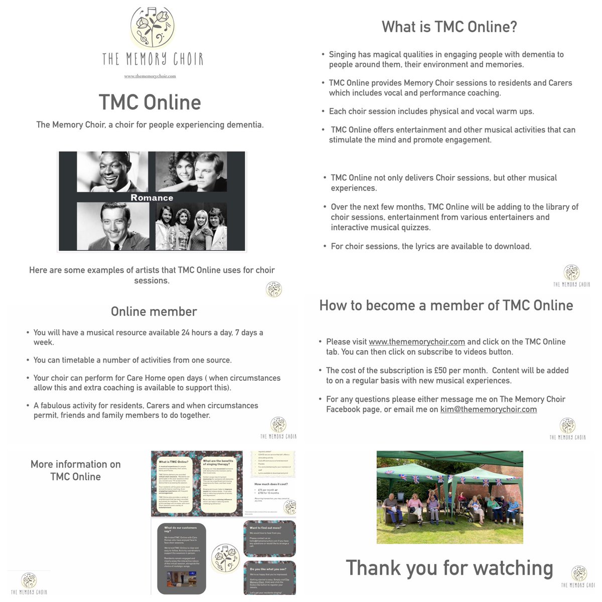 TMC Online delivering memory choir sessions and more musical experiences 24 hours a day 7 days a week #dementia #singing #choir #carers #carehomes #musicismagic #musictofreethemind
