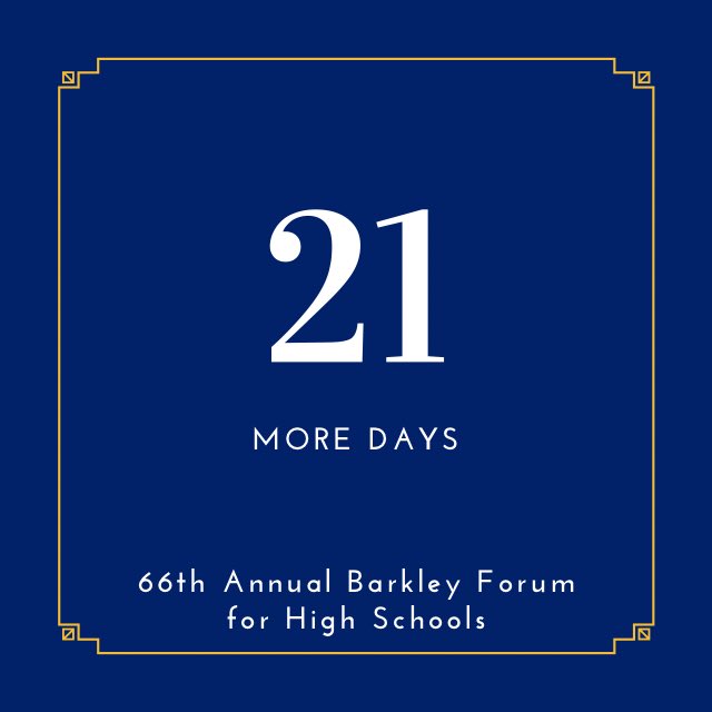 emorydebate's tweet photo. We’re exactly 3 weeks away from the 66th Barkley Forum for High Schools Debate Tournament. Be sure to check our page as we countdown to the first virtual BFHS! We will be sharing memories and trivia from the past tournaments.
#virtualBFHS #BFHS2021 https://t.co/tRJVaorBXb