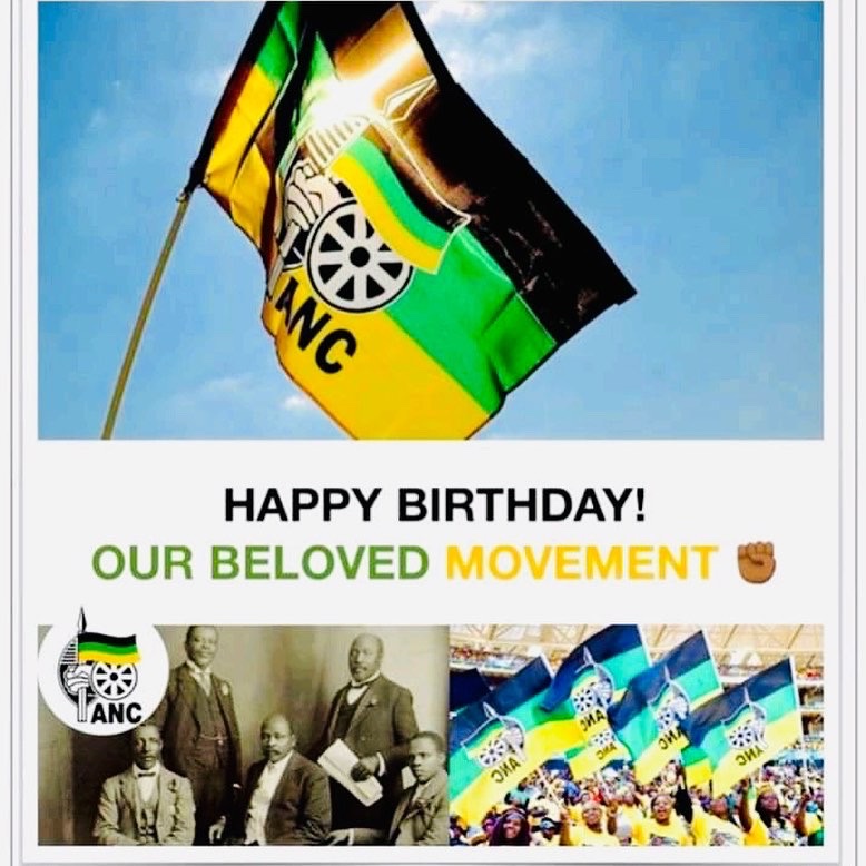 Happy birthday to our glorious movement <a href="/MYANC/">ANC - African National Congress</a>