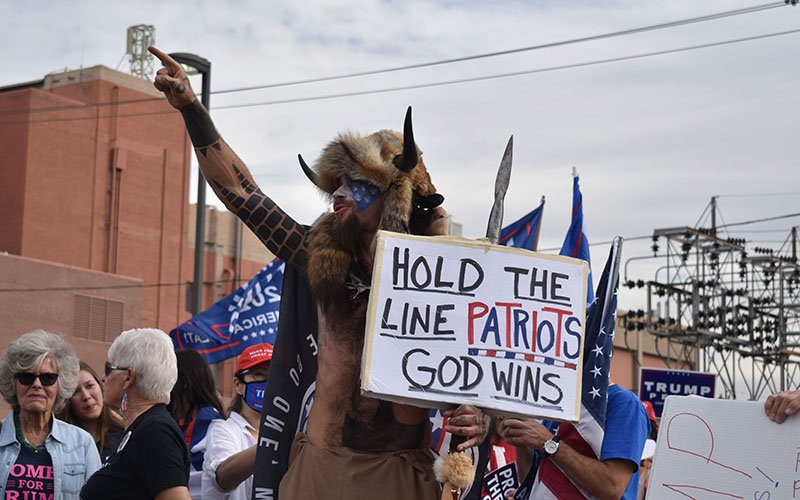 Andrew L Seidel Still Think You Can Talk About The Attack On The Capitol Without Addressing Christian Nationalism Make America Godly Again Is Embroidered On This American Flag Flown By