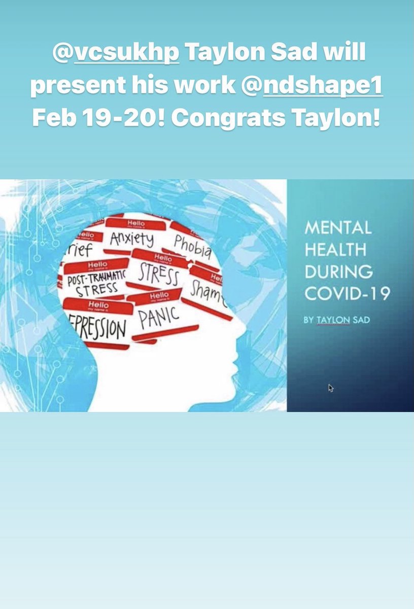 VCSUKHP's tweet photo. @MrSadPE is presenting @NDSHAPE Feb 19-20th 🎉🎉🎉 Congratulations Taylon Sad! https://t.co/eED7a4amTk
