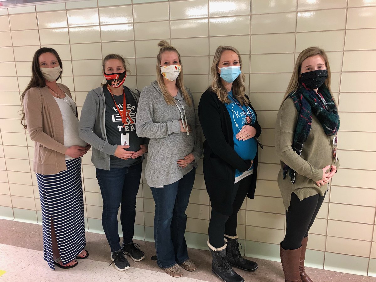 Mrs_RBerns's tweet photo. Lots of new little blessings being born into the Kennedy Primary family this year. Due Jan, Feb, April, May, &amp; June. #abilene5starschools https://t.co/M813jzNreb