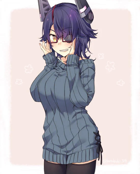 これは天龍ちゃんにニットワンピを着てもらったときの絵 