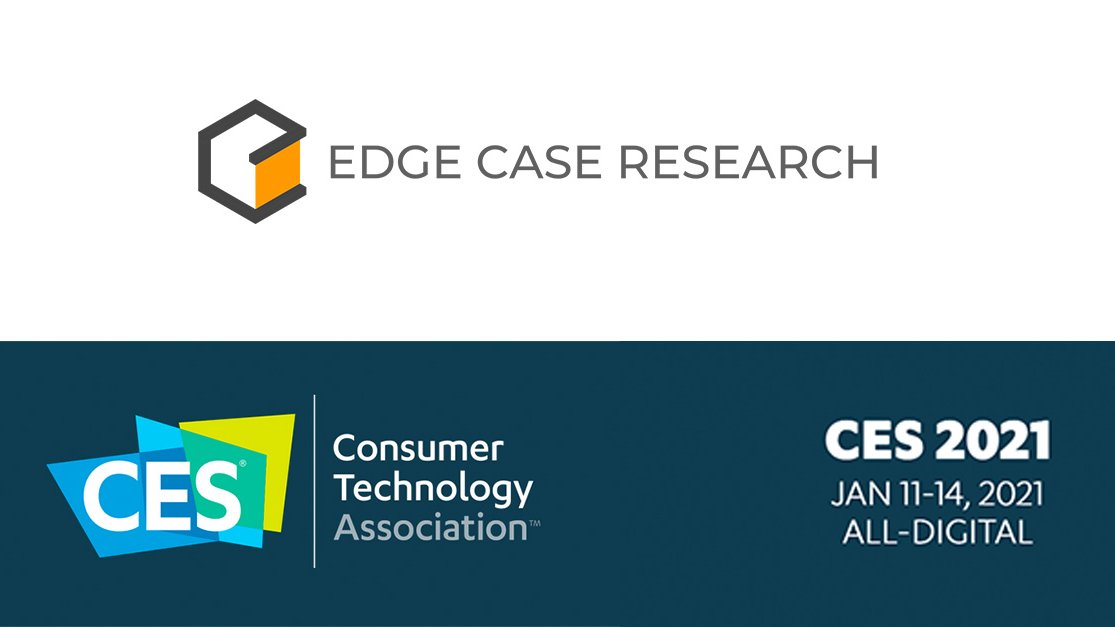 EdgeCaseRes's tweet photo. We are excited to participate virtually @CES  and showcase our partnership with @NXP in making autonomy safer.   Stay tuned for more!
#selfdrivingcars #autonomousvehicle #saferautonomy #SelfDrivingSafety #safetycase #software #AI #ces2021 https://t.co/BSovU258sm