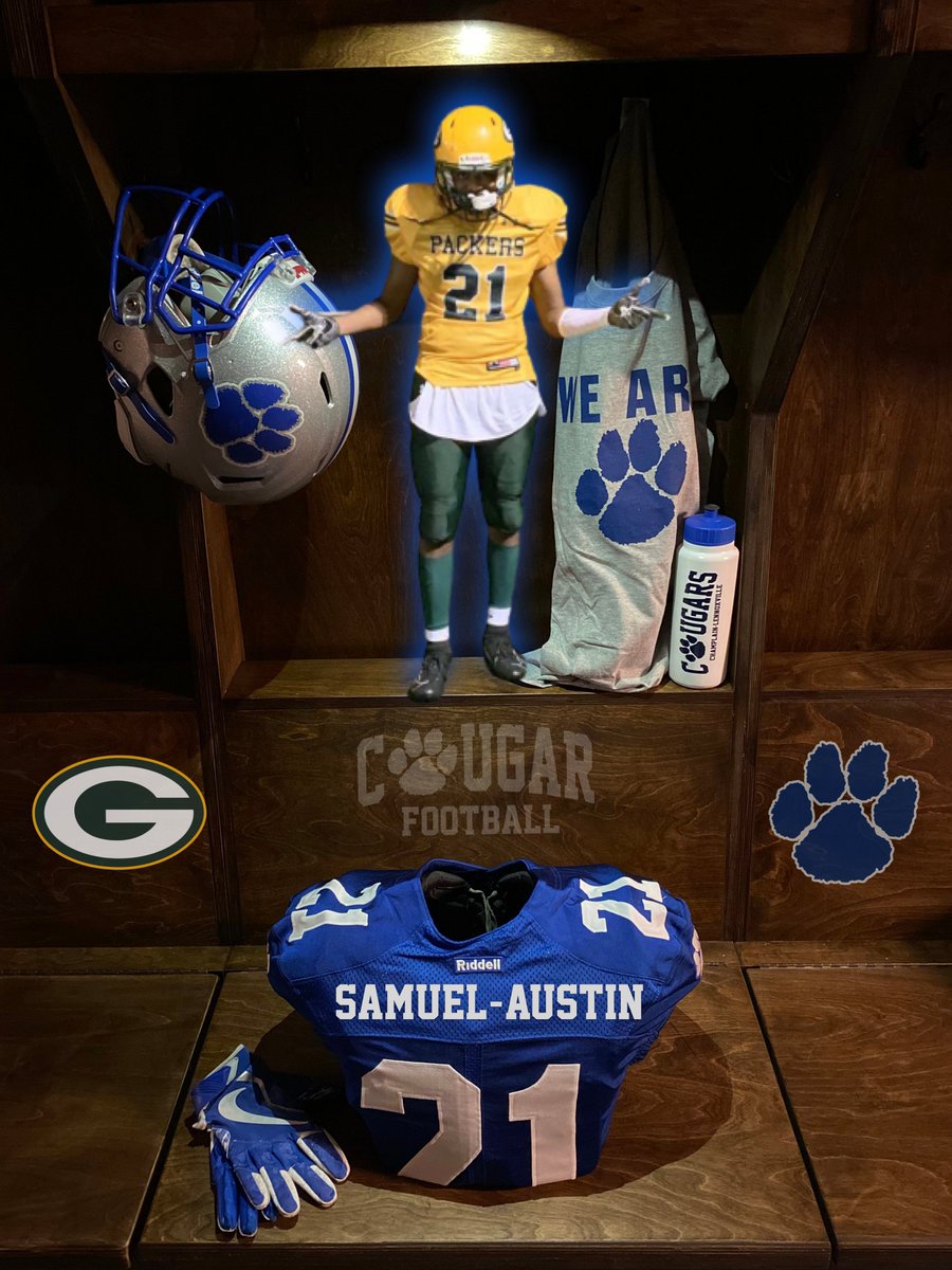 Football: ⚪️🔵 2021 Recruitment 💥

Sayvion Samuel-Austin
Welcome to the Cougar Family!

ℹ️ Greenfield Park Packers
✅ 6’1" 198lbs
⭐ QMFL Allstar 2019

#cougarpride #bleedblue #reload #colldiv1