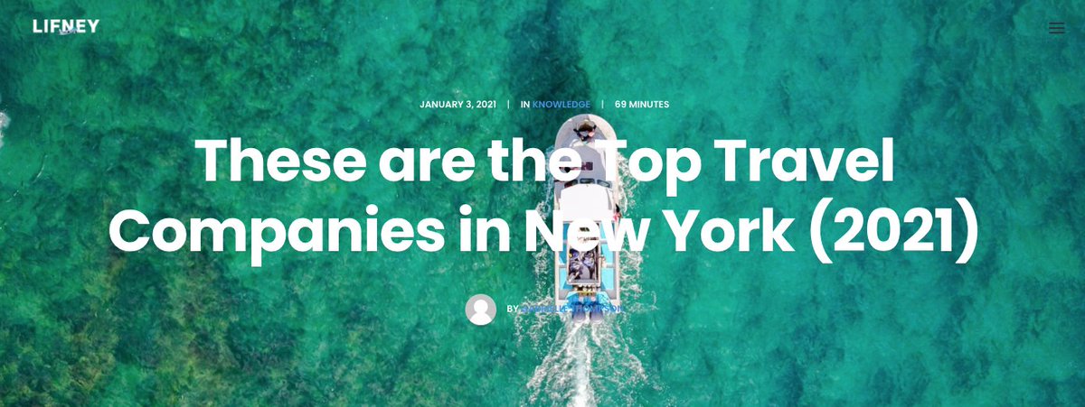 Nice! We were nominated as a Top Travel Company in New York - now let's all keep safe and get back on those adventures soon enough! #Cheers #Lifney lifney.com/these-are-the-…
