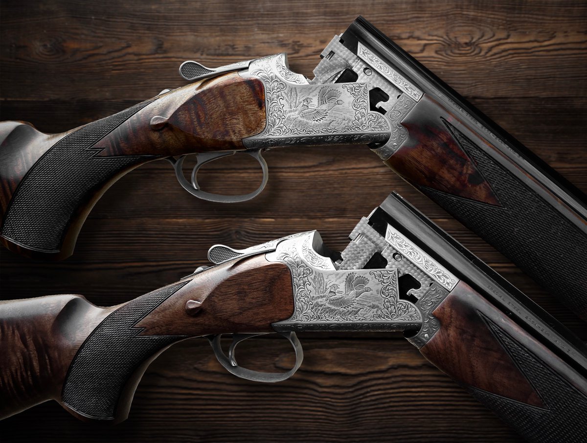 ejcswinton's tweet photo. For this week's #GunFriday we have the High Pheasant II from Miroku. A factory pair of 32” 20ga multi choke game guns, numbered 1 & 2 in gold with a solid game rib and stunning grade 6/7 woodwork, finished with teardrops and ovals.
Email Gunroom@ejchurchill.com for more details! https://t.co/dwnoPcNP3Y