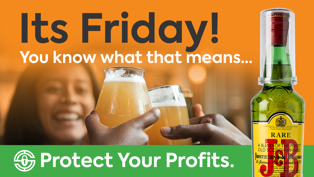 PPS_Keepsafe's tweet photo. It's Friday! You know what that means...
Don't let someone walk away with a free happy hour.
#protectyourprofit #lossprevention #protectprofit #LPF #assetprotection #inventoryshrinkage #retailnews #lpqualified #RFID #smartretail #alarmsystem #theftprevention #keepsafe https://t.co/RU49OUeRdN