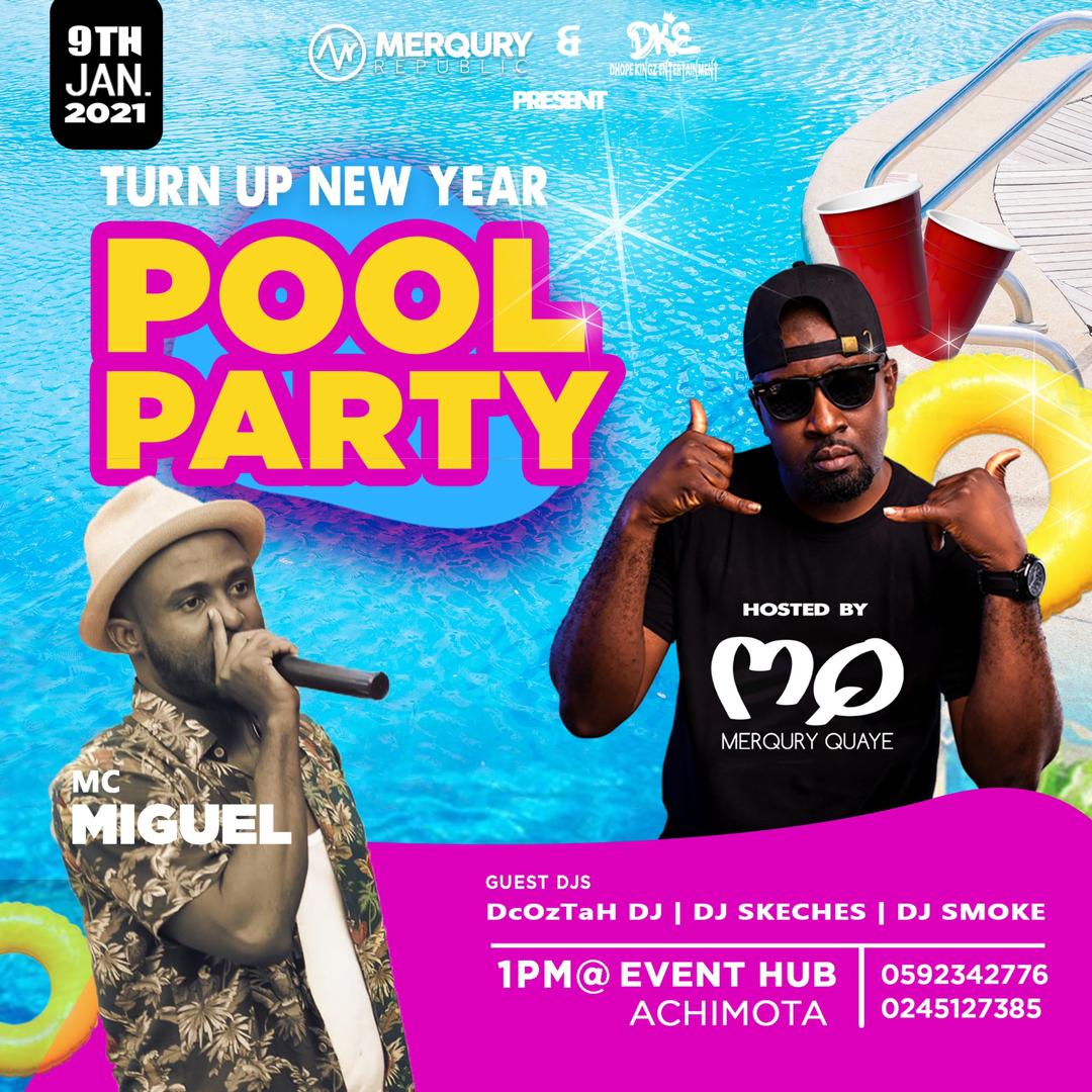 OseiDavidGh1's tweet photo. Àccra Ghana get busy on this day, January 9th With @merquryquaye all about the biggest ever pool party 🎉 #TurnUpPoolParty Performing live London based artist @MusicNneu and Many more, https://t.co/rwOqGifB46