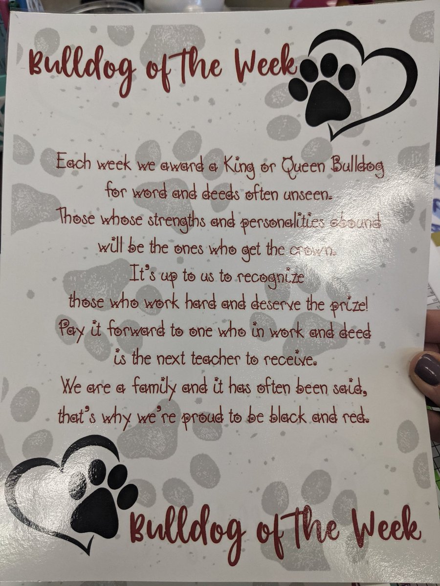 Thank you so much👑😊 @MrsSmithROBMS <a href="/ROBMSathletics/">ROBMSathletics</a> <a href="/BoppSra/">Sra. Bopp</a> 🐾❤️🐾❤️ #humbled
