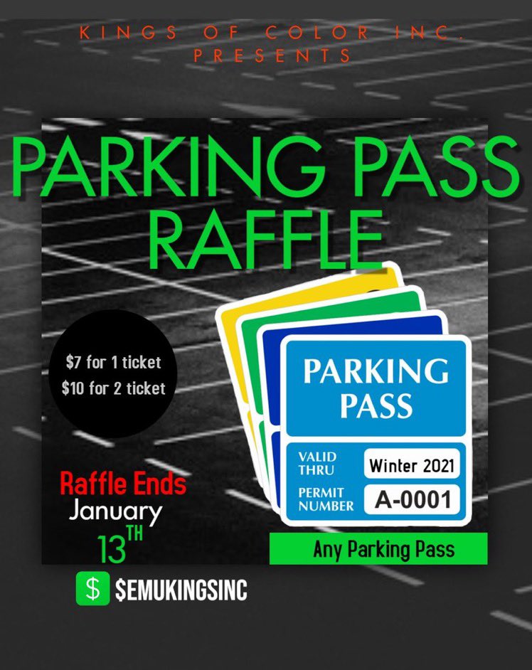 Emu_Kings's tweet photo. The raffle has been extended to the 13th for you guys‼️Don’t miss out on a free parking pass😁  Having trouble purchasing a parking pass? Well kings have you covered. Enter our raffle for a chance to win any parking pass of your choosing for winter 2021 semester 🥳 All you have https://t.co/VZzoWDZP55