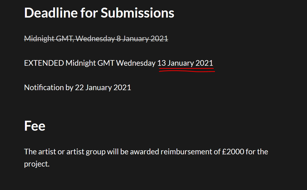 DEADLINE EXTENDED to *January 13* to apply to our Open Call for Virtual Reality and Movement Artist Grants! 🗓️

We highly encourage BIPOC or marginalised groups in the tech industry to apply❤️🧡💛💚💙💜
 
More info and how to apply:  sites.gold.ac.uk/4i/virtual-rea…