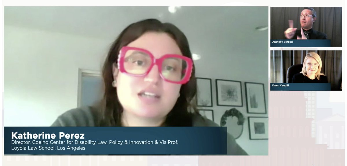 Live-tweeting  #AALS2021, the Section on  #DisabilityLaw's panel: Celebrating 30 Years of Intersectionality and the ADA! Thanks for a great introduction &l leadership of the section,  @katie_eyer! Now  @katperez84 of  @LoyolaLawSchool gives intro on DisCrit & Disability Legal Studies!