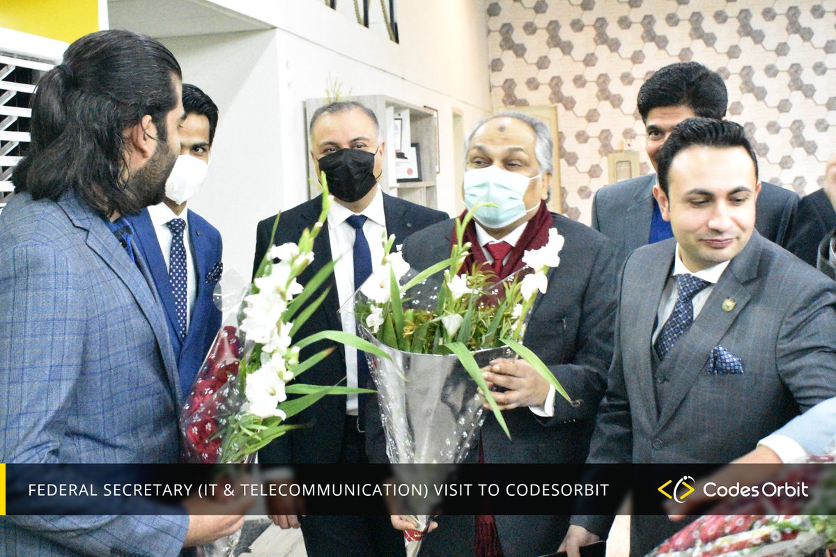 codes_orbit's tweet photo. Federal IT Secretary Mr. Shoaib Ahmed Siddiqui, President Islamabad chamber of commerce Sardar Yasir Ilyas Khan, and senior officials from the ministry, PSEB, and ICCI paid a visit to Codesorbit.

#IT #itmininter #codesorbit https://t.co/fTyMhbxMXK