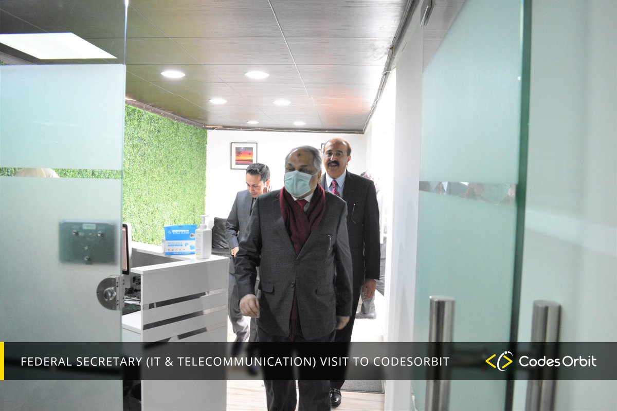 codes_orbit's tweet photo. Federal IT Secretary Mr. Shoaib Ahmed Siddiqui, President Islamabad chamber of commerce Sardar Yasir Ilyas Khan, and senior officials from the ministry, PSEB, and ICCI paid a visit to Codesorbit.

#IT #itmininter #codesorbit https://t.co/fTyMhbxMXK