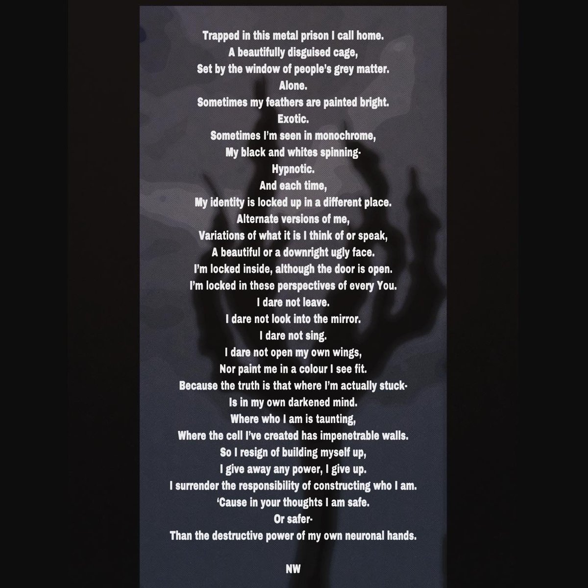 NeuronalWriting's tweet photo. D a y < 100 + 25 >
#poetry #virginiawoolf #inspiration #APoemADay #WritingCommunity https://t.co/SaDc2XFNmL