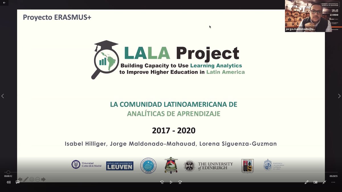 Compartimos la presentación de Isabel, Jorge y Lorena , en la III Conferencia Latinoamericana de Analíticas de Aprendizaje quienes nos comentan su experiencia y el trabajo realizado por la Comunidad desde sus inicios en el año 2017 hasta la actualidad.

youtu.be/imC7MjFqiLM