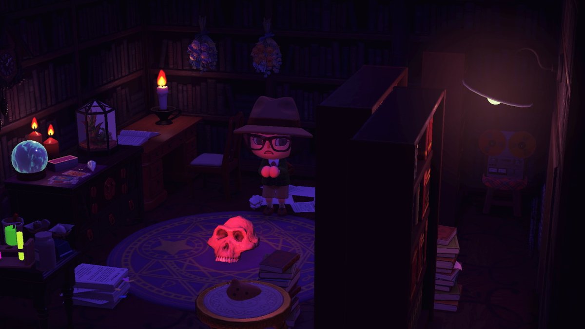 青梅 あつ森の民 On Twitter 冒涜的な儀式の一端を目撃した探索者は1 1d3のsanチェックです クトゥルフ神話trpgごっこできる部屋作りました 画像暗い ここはこもれび島 あつまれどうぶつの森 あつ森 どうぶつの森 Animalcrossing Acnh Https T Co P6a56m1lrl