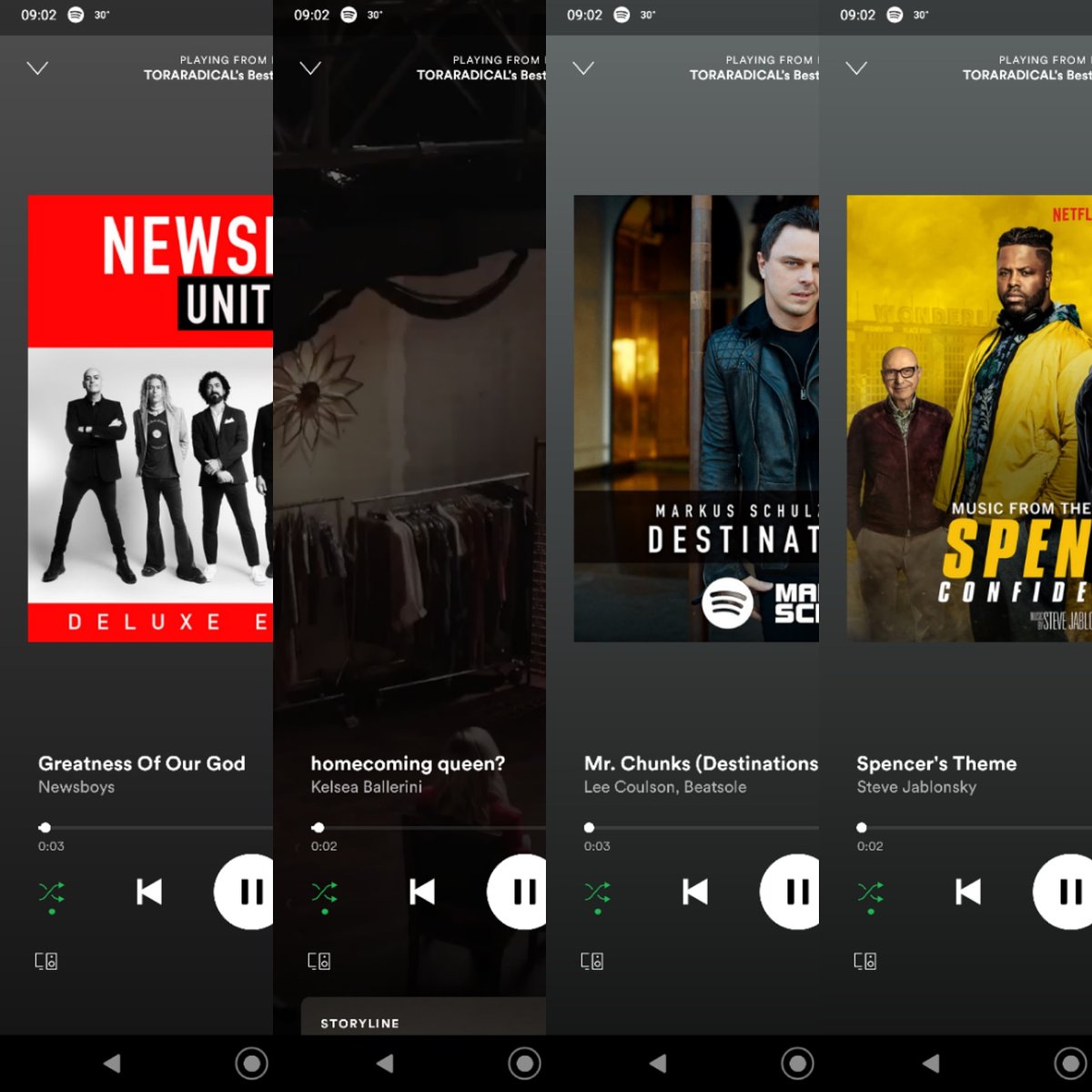 DJSangsta's tweet photo. Today's #First4Songs: #GreatnessOfOurGod by #Newsboys, #HomecomingQueen by #KelseaBallerini, #MrChunks by #LeeCoulson remixed by #Beatsole presented by #MarkusSchulz, #SpencersTheme by #SteveJablonsky.

#music #DJSangsta #musicislife #Spotify #musicismyescape #oooShiny https://t.co/ClU9xGSI8n