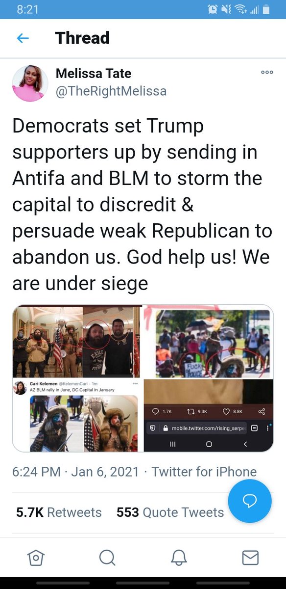 Even more outrageously, conservative media figures are actually claiming that white nationalist Trump supporters are really antifa activists. Here's one of many posts saying that Matt Heimbach, who was denounced by Philly Antifa, is actually antifa. Jake Angeli is featured, too