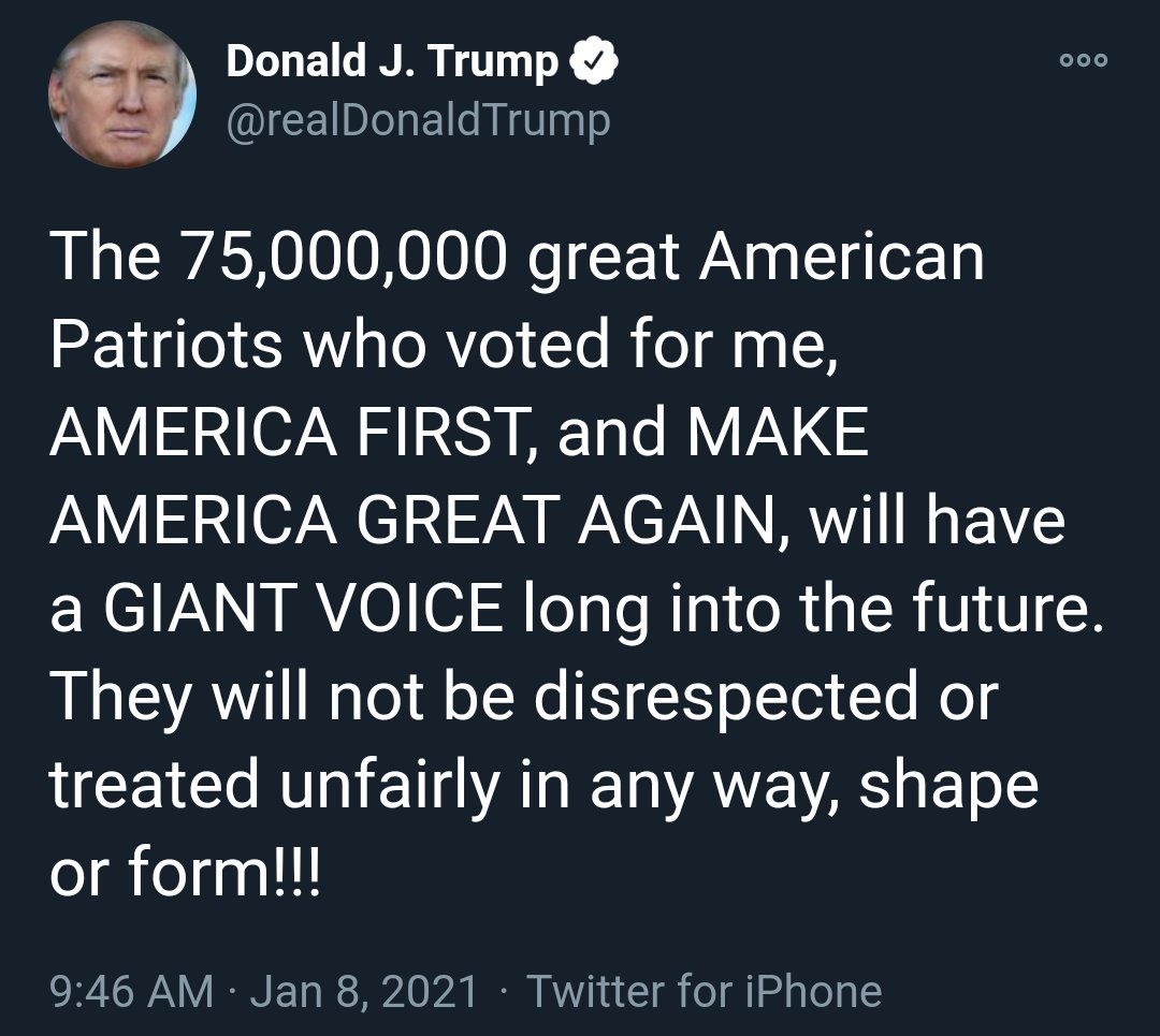 JakeLobin's tweet photo. Twitter gave him a warning โ ๏ธ
Don't incite any more violence... or be permanently banned.
Now Twitter, the time has come before more blood is spilled.
DELETE HIS ACCOUNT!!!
#TrumpIsADomesticTerrorist https://t.co/QSahq8xvzD
